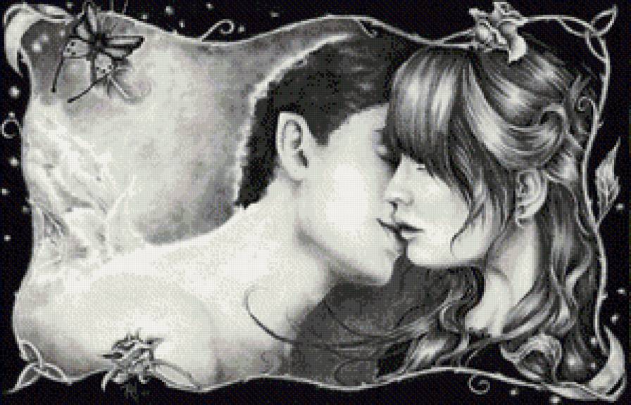 Поцелуй - люди, любовь, двое - предпросмотр