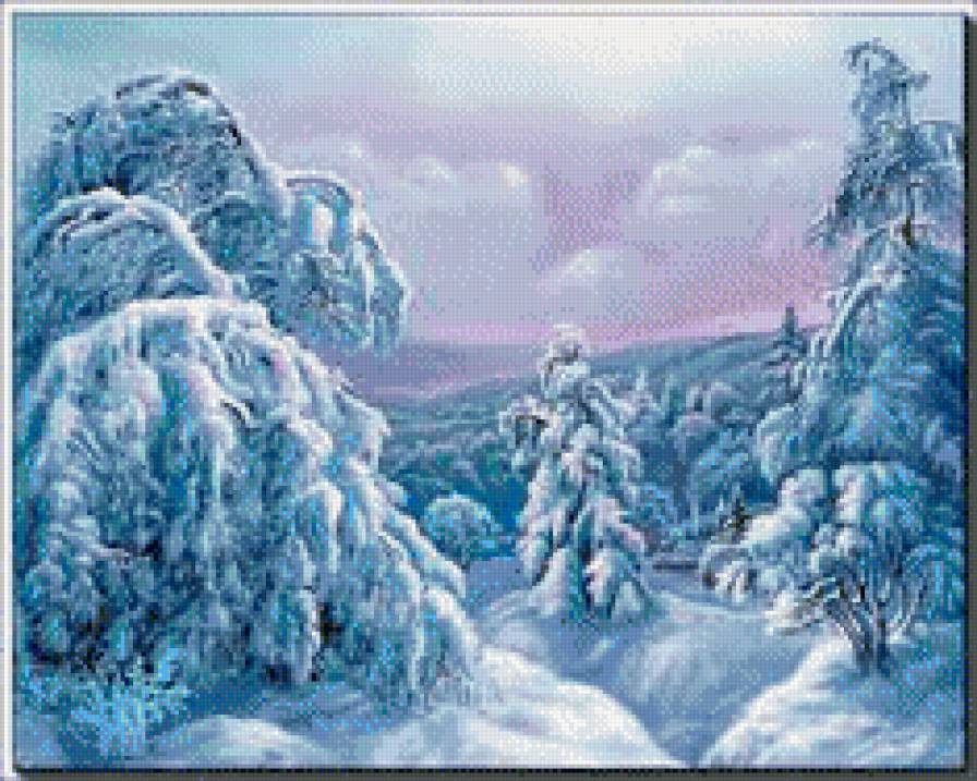 зимний лес - природа, лес, снег, красота, зима, пейзаж - предпросмотр