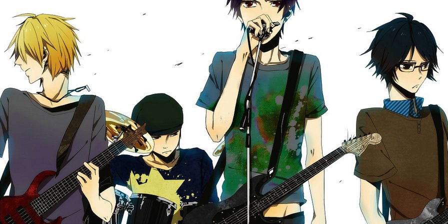 Группа - аниме, песня, гитара, группа, музыка, парни - оригинал