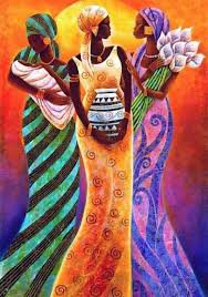 колорит африки - женщины, три негретянки, красочно, женский образ, африка - оригинал
