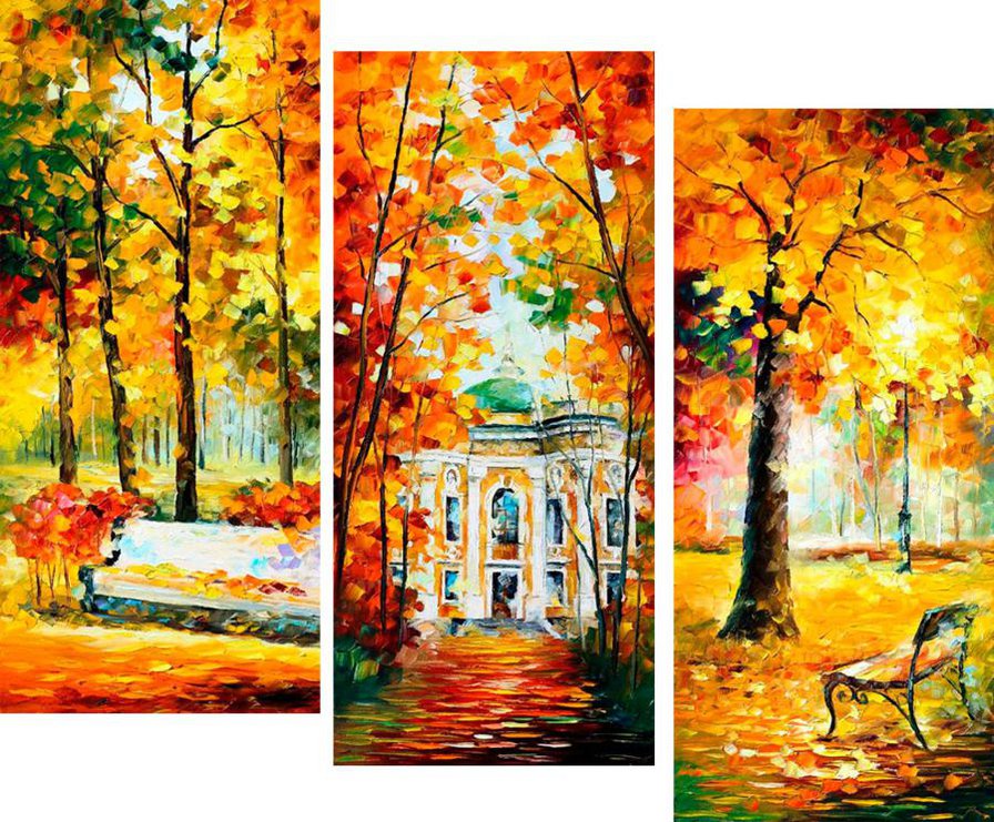 триптих 2 деонида афремова - картины, картина - оригинал