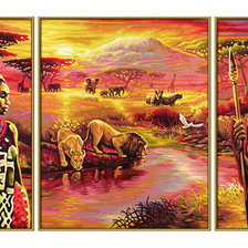 Оригинал схемы вышивки «триптих африка» (№506078)
