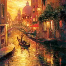 Схема вышивки «Улочки. Художник Haixia Liu»