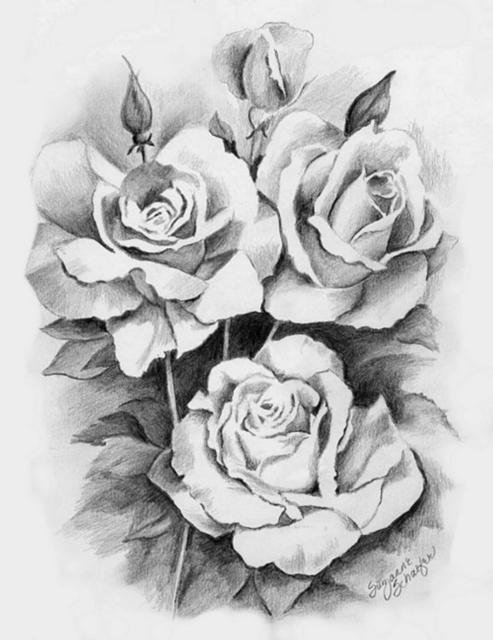 рози черно-бел - оригинал