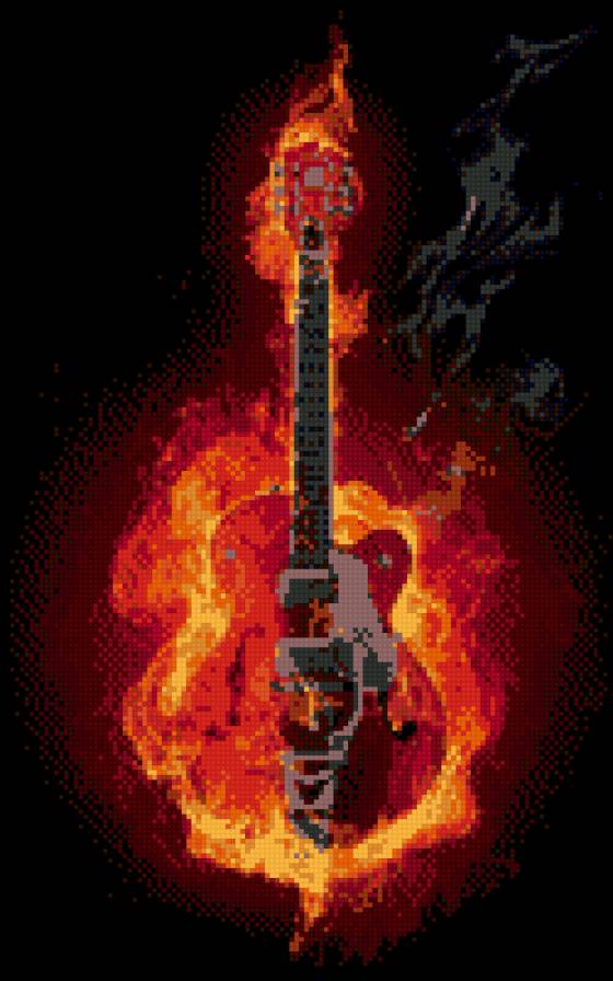 Раж - музыка, огонь, гитара, инструмент - предпросмотр