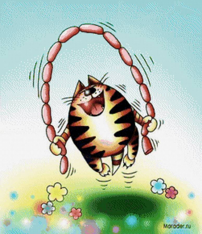 Кот с сосисками - приколы, животные, кот - предпросмотр