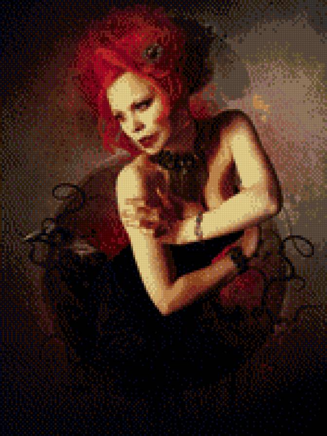 Бестия - девушка, готика - предпросмотр