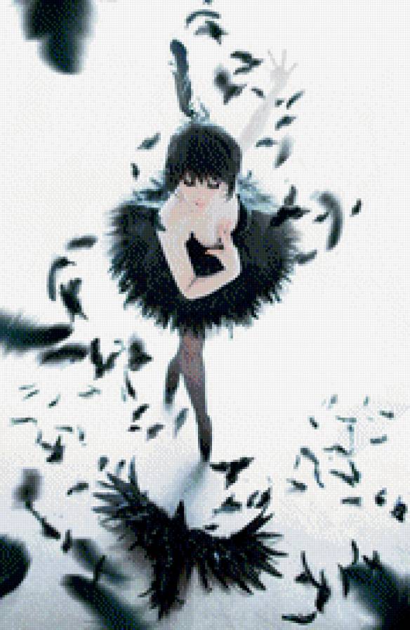 Ворона - девушка, танец. ворона. птицы - предпросмотр