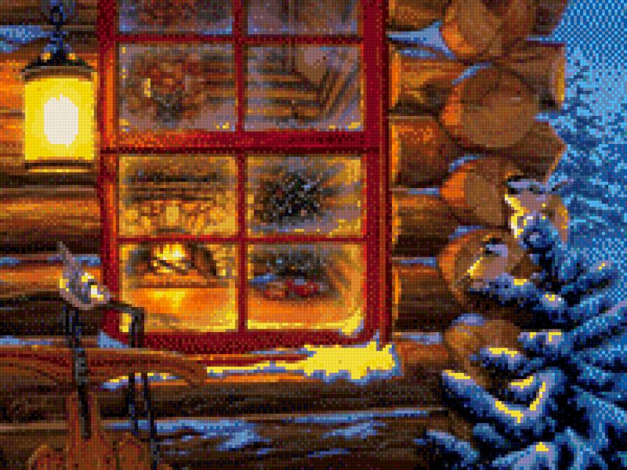 зимнее окно - зимние мотивы - предпросмотр