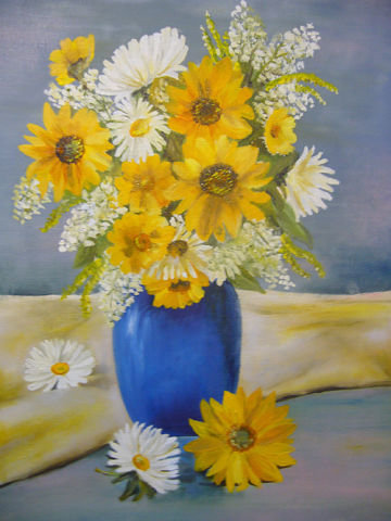 подсолнух+ромашка - цветы - оригинал