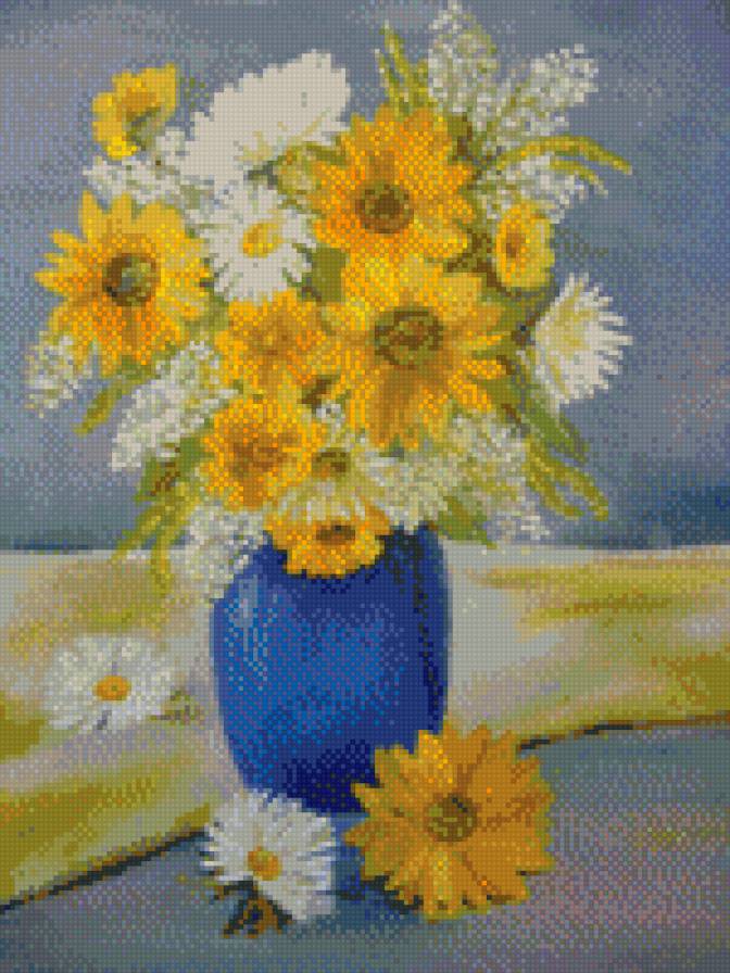 подсолнух+ромашка - цветы - предпросмотр