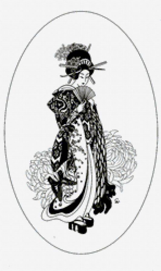 Гейша - красавица, япония, восток, кимоно - предпросмотр