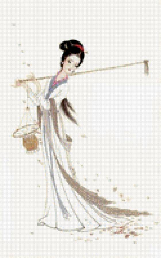 Девушка - япония, гейша - предпросмотр