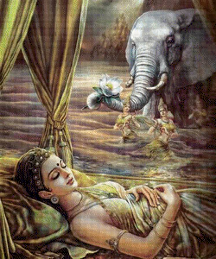 спящая девушка - красота женщины, , женщина, картина, девушка, фэнтези - предпросмотр