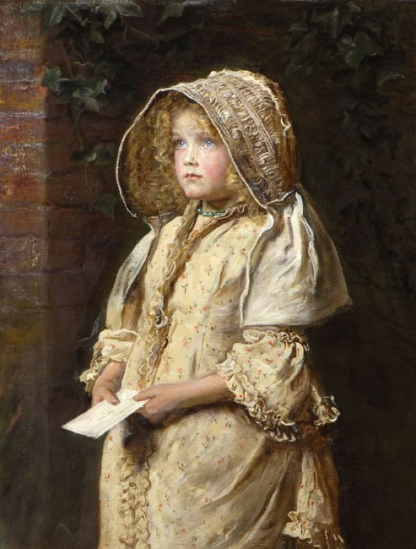 Девочка с письмом - картины, девочки, дети - оригинал
