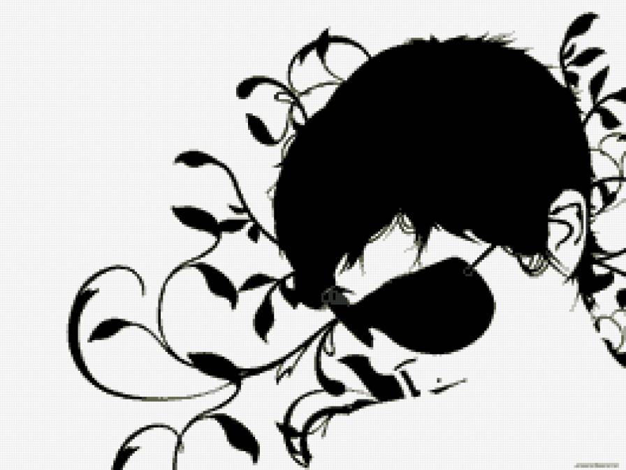 Инкогнито - парень, монохром - предпросмотр