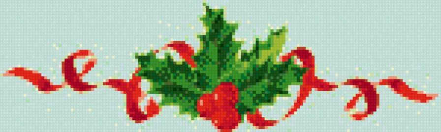 Рождественский узор - рождество, растения, остролистник, праздник - предпросмотр