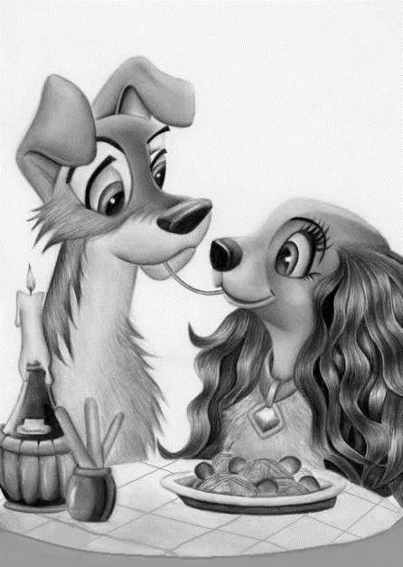 Это любовь... - собаки, животные, монохром, пара - оригинал