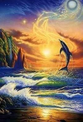 Дельфин. - дельфин, морская тематика. - оригинал