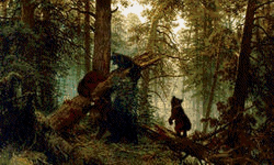 Мишки в лесу - мишки - предпросмотр