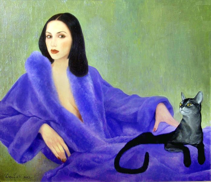 Женщина с кошкой - кошки, животные, девушка - оригинал