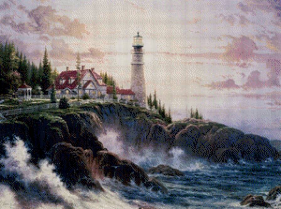 Маяк - пейзаж, маяк - предпросмотр