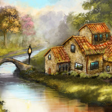 Схема вышивки «Домик»