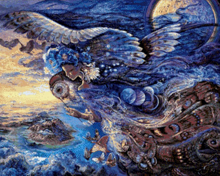 Ночь - фентази, пейзаж, сказка - предпросмотр