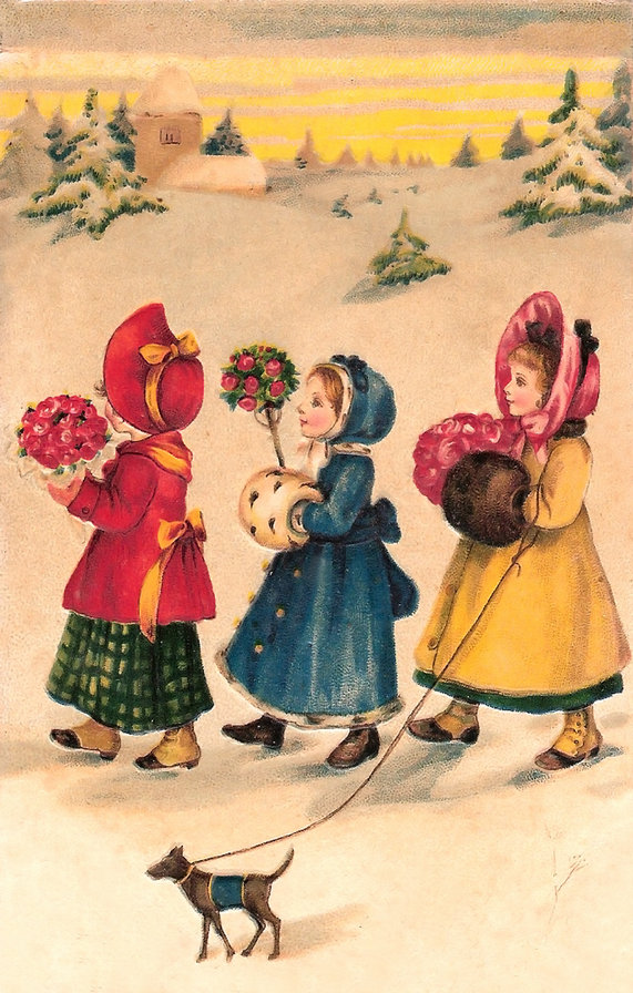 Рождество - рождество, дети, снег, новый год - оригинал