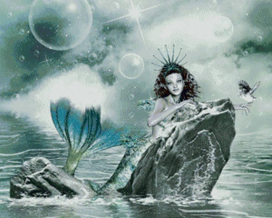 Русалка - птичка, сказка, вода, девушка - предпросмотр