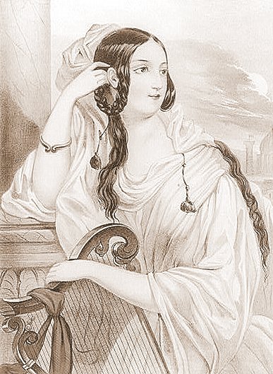 Женский образ (карандаш) - дама, сепия, женщина, монохром, люди, живопись, ретро - оригинал