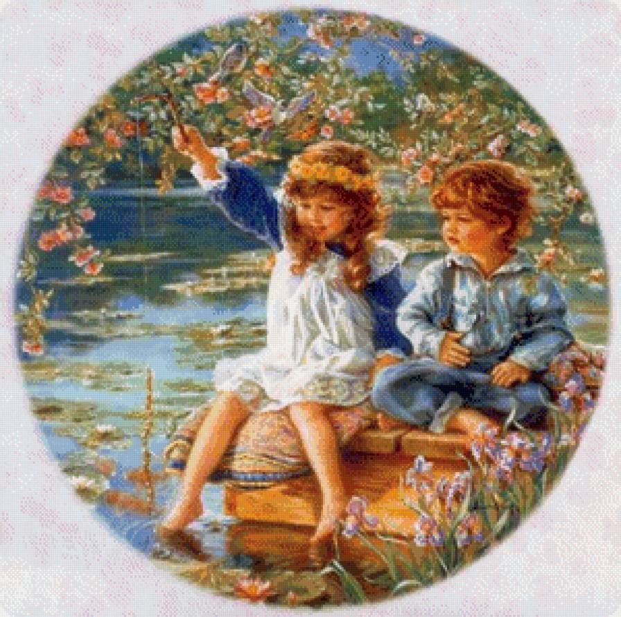 Детство - лето, дети, река - предпросмотр