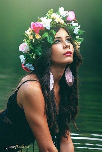 Девушка Лето - венок, девушка, цветы - оригинал