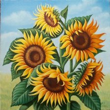 Схема вышивки «подсолнухи»
