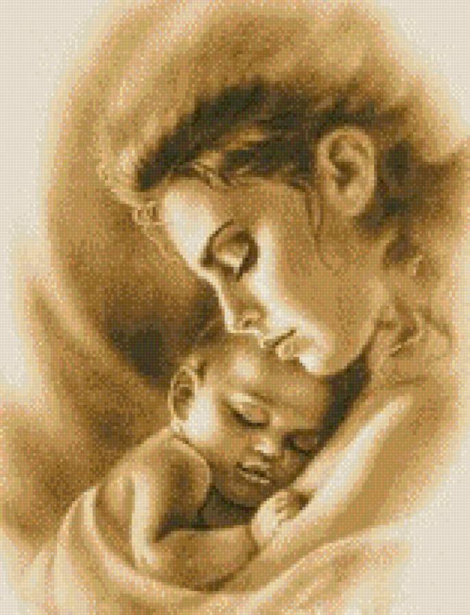 мадонна в бежевых тонах - люди, мадонна, красиво, монохром - предпросмотр