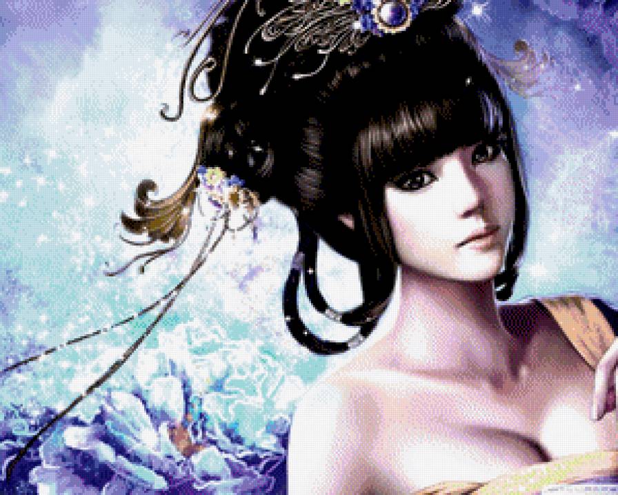 Фея цветов - сказка, девушка, портрет, волшебство - предпросмотр