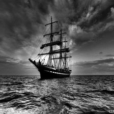 Схема вышивки «корабль»