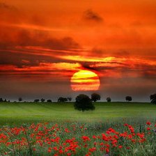 Схема вышивки «закат»