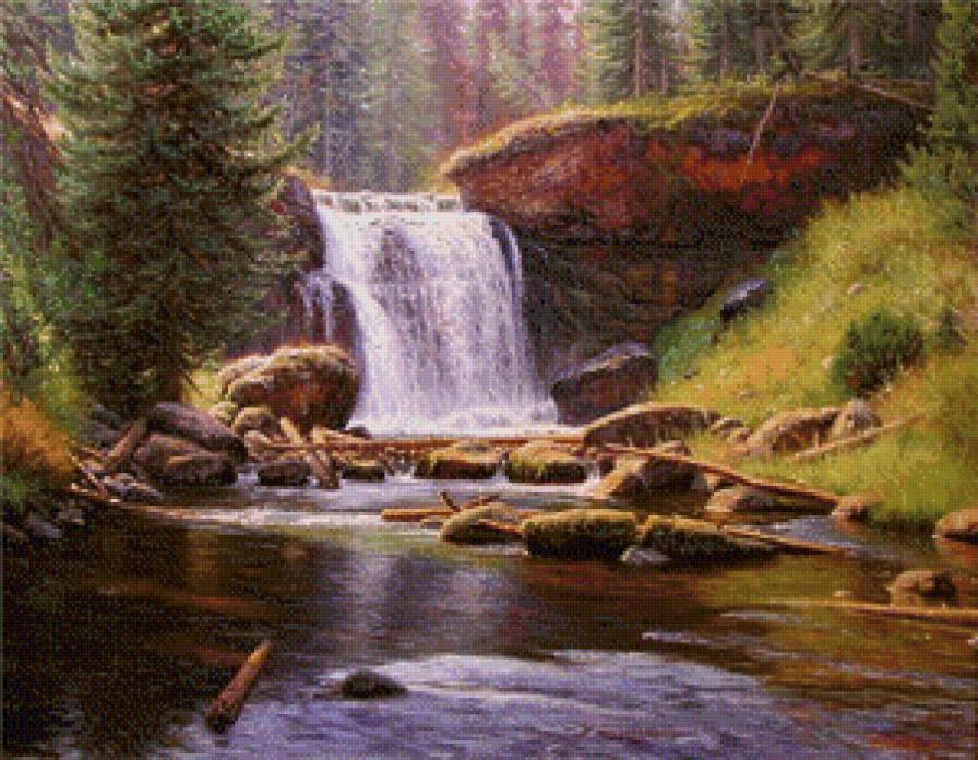 переход у водопада - водопад - предпросмотр