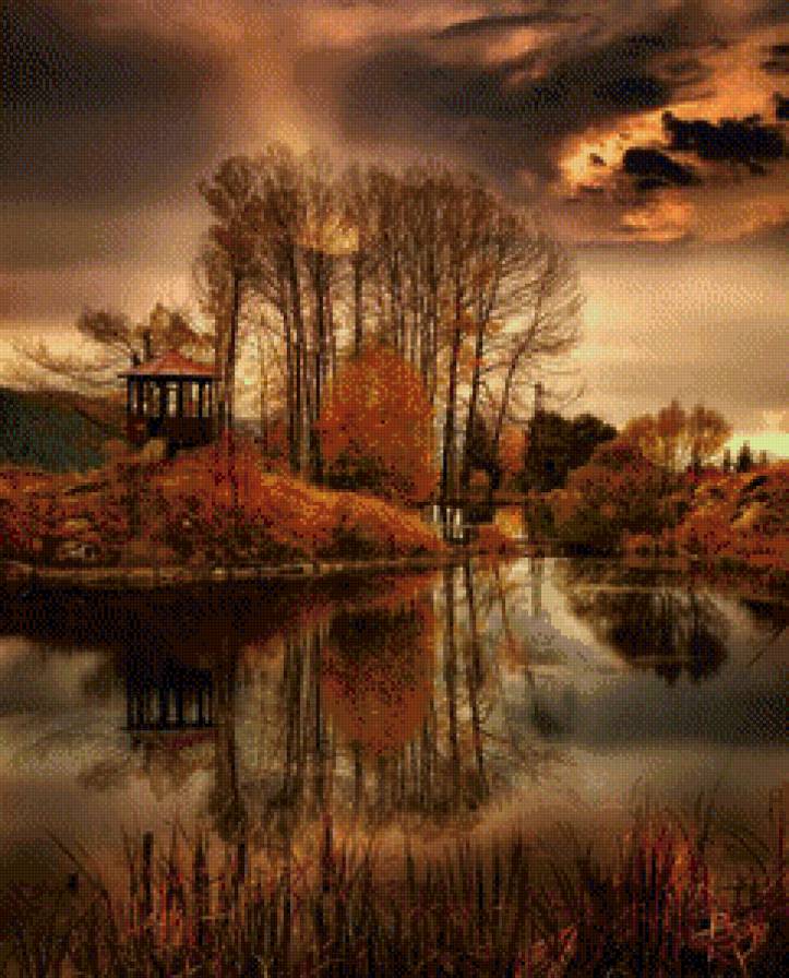 осенний пейзаж - пейзаж - предпросмотр