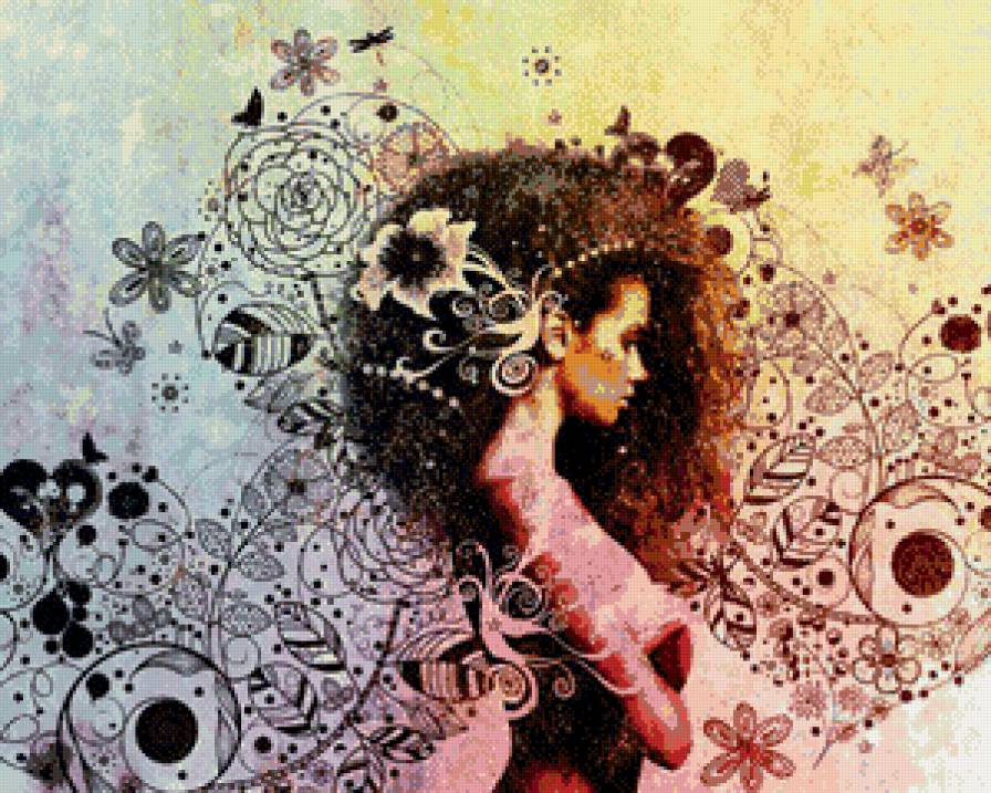 девушка - она, абстракция - предпросмотр