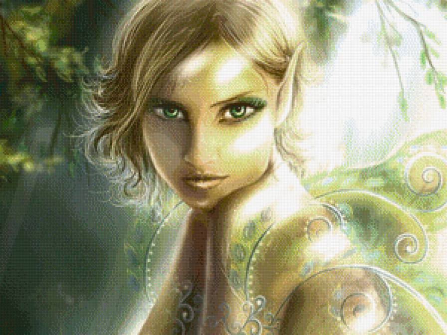 Лесной эльф 2 - сказка, портрет, волшебство, девушка - предпросмотр