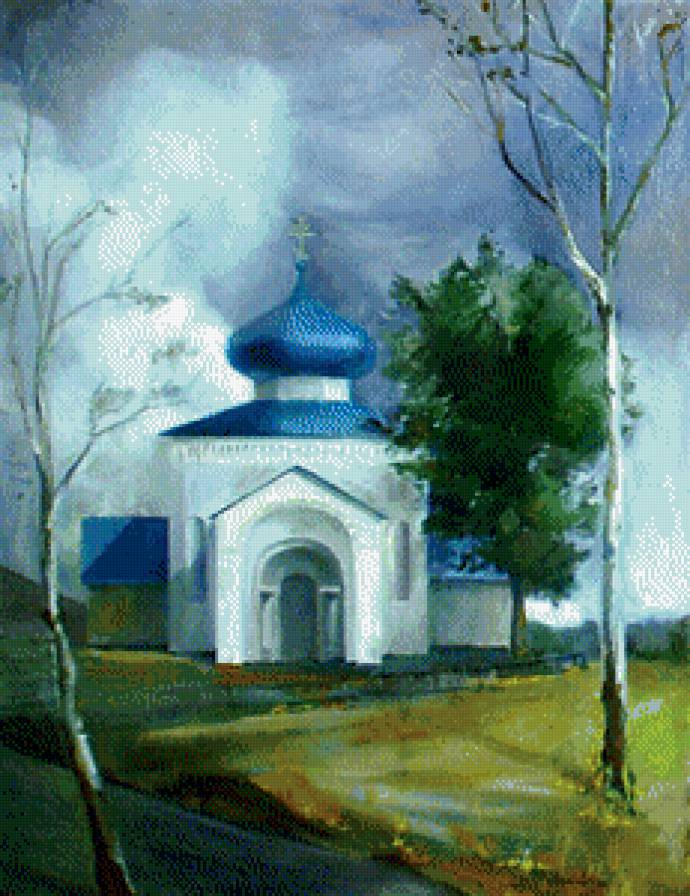 Церквушка - пейзаж, церковь - предпросмотр