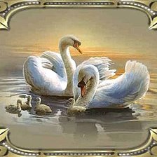 Оригинал схемы вышивки «Лебеди» (№512259)