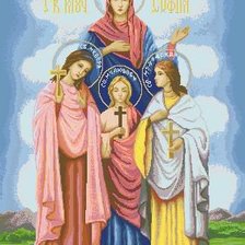 Схема вышивки «икона святые Вера,Надежда,Любовь и София»