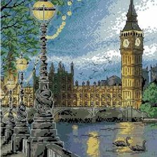 Оригинал схемы вышивки «вечерний Лондон» (№512491)