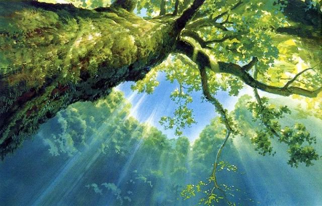 Чудесное утро - солнце, дерево, лес, утро, свет - оригинал