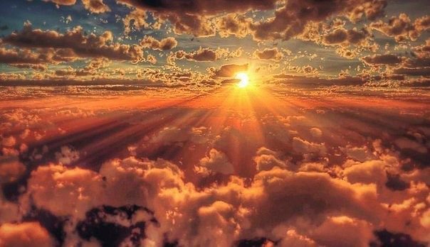 Закат в облаках - солнце, закат, небо, облака - оригинал