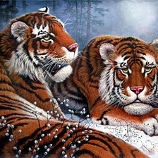 Оригинал схемы вышивки «тигр - символ величия и мощи» (№512622)
