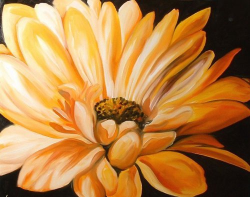 Вариант для подушки - цветы, ромашки - оригинал